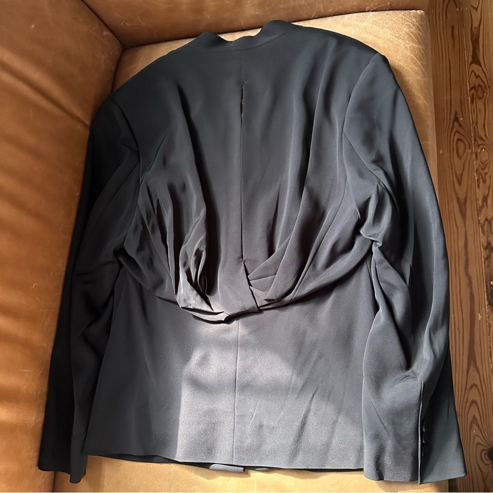 COS Atelier NWT The Draped Waist Blazer mulberry silk jacket tuxedo designer - Picture 6 of 15